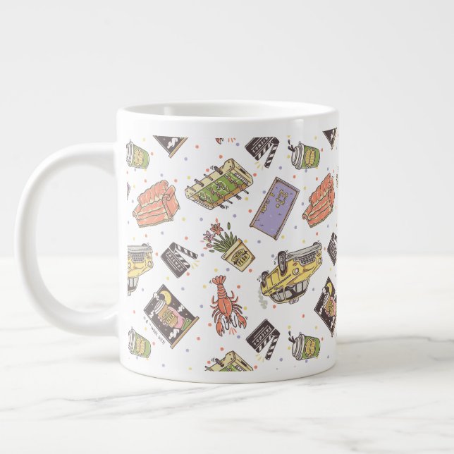 FRIENDS™ | Polka Dot Icon Pattern Giant Coffee Mug (Left)