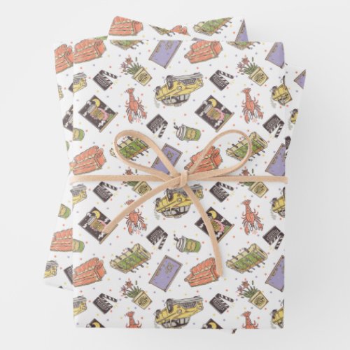 FRIENDS  Polka Dot Icon Pattern Wrapping Paper Sheets