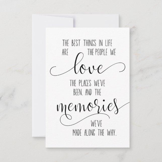 Friends Postcard, Friendship Quote, Friend special Thank You Card (Front)