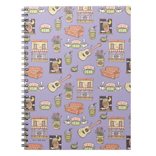 FRIENDS  Purple Icon Pattern Notebook