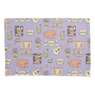 FRIENDS™   Purple Icon Pattern Pillow Case