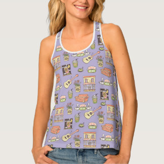 FRIENDS™ | Purple Icon Pattern Tank Top
