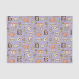 FRIENDS™   Purple Icon Pattern Tissue Paper
