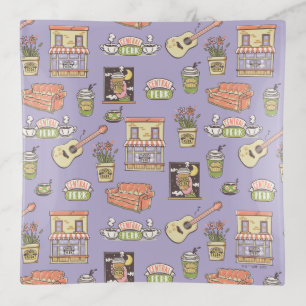 FRIENDS™   Purple Icon Pattern Trinket Tray