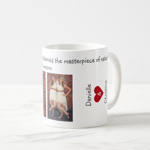 Friends Quote Emerson BFF Heart Names Cute Photo Coffee Mug