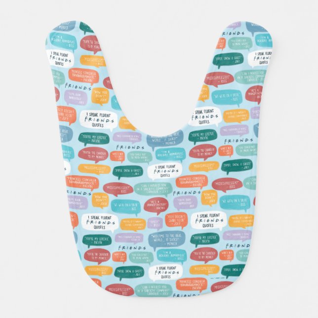 FRIENDS™ Quote Pattern Baby Bib (Front)