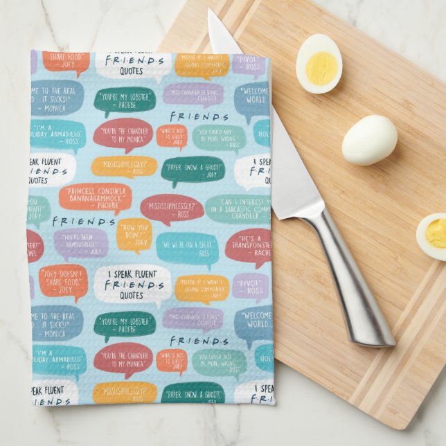 FRIENDS™ Quote Pattern Kitchen Towel (Quarter Fold)