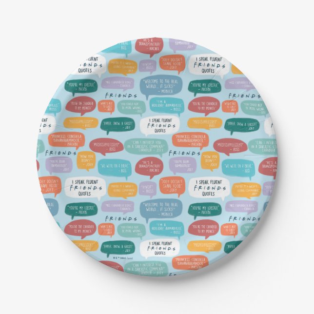 FRIENDS™ Quote Pattern Paper Plates (Front)