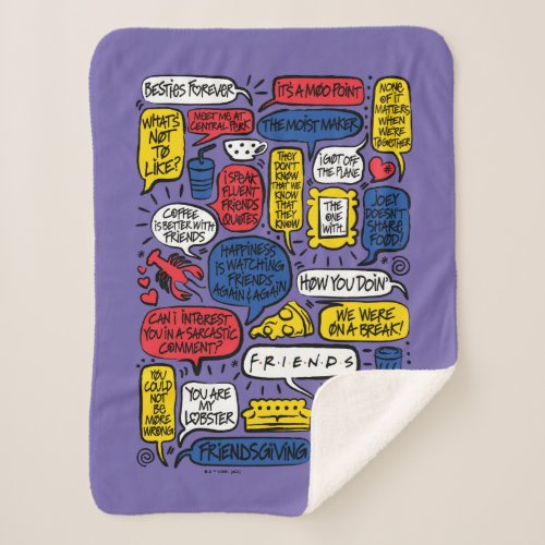 FRIENDS Quotes Sherpa Blanket