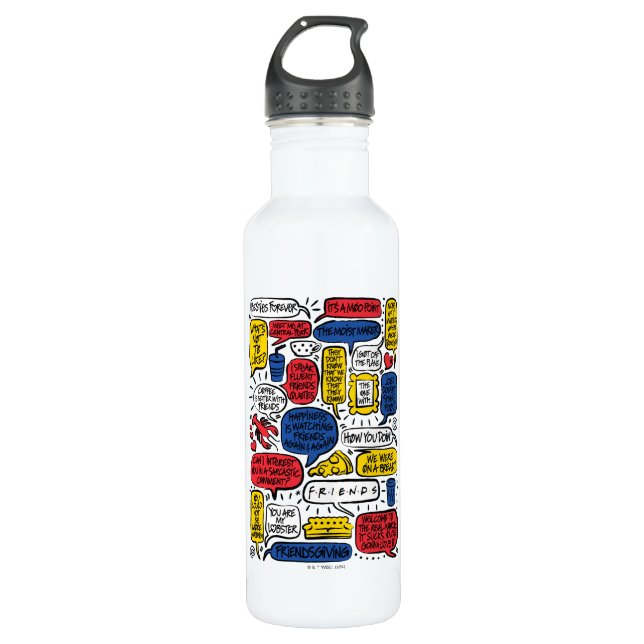 FRIENDS™ Quotes Stainless Steel Water Bottle (Front)