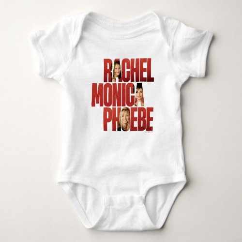 FRIENDS  Rachel Monica  Phoebe Baby Bodysuit