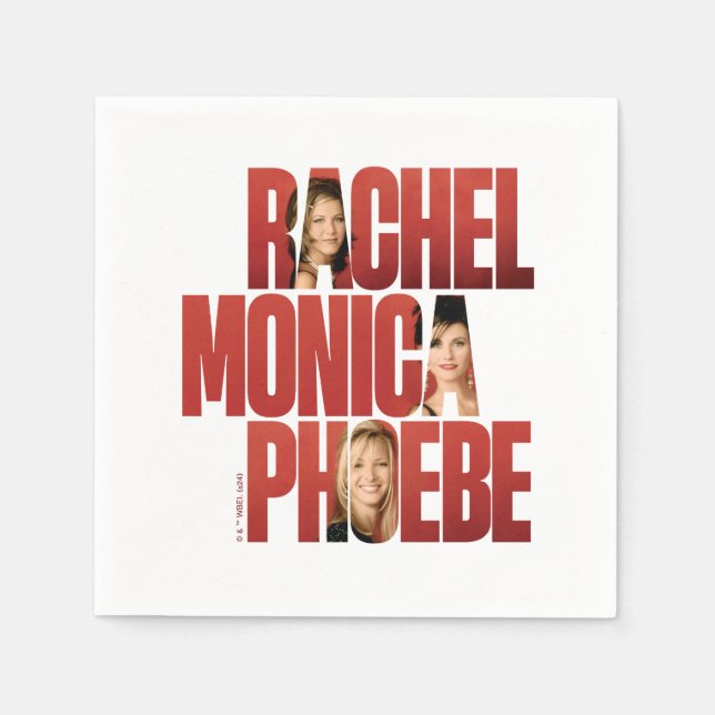 FRIENDS™ | Rachel, Monica & Phoebe Napkins (Front)