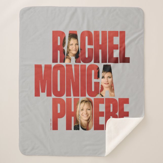 FRIENDS™ | Rachel, Monica & Phoebe Sherpa Blanket (Front)