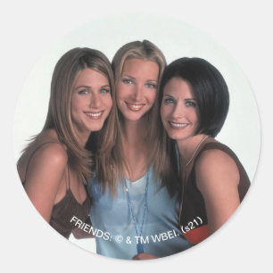 FRIENDS™ Rachel, Phoebe, and Monica Classic Round Sticker