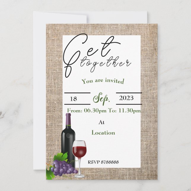 friends reunion invitation (Front)