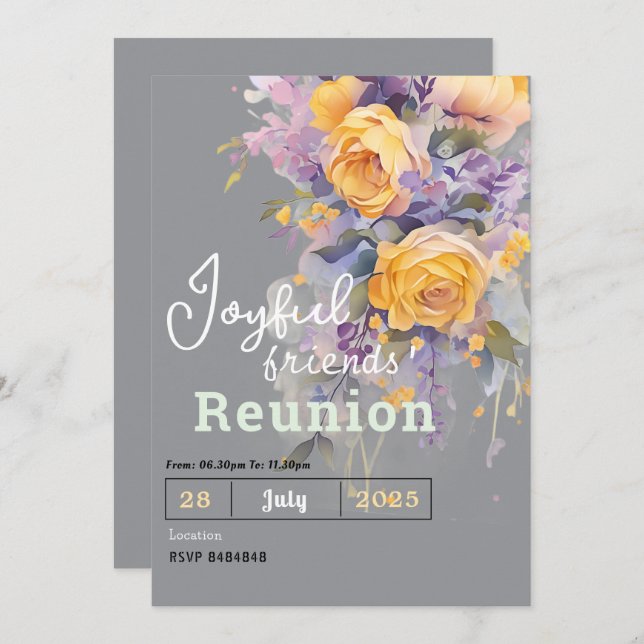 Friends' Reunion Invitations  (Front/Back)