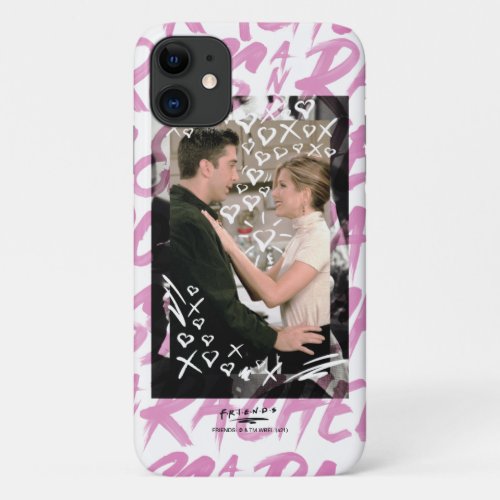 FRIENDS  Ross And Rachel Doodled Hearts iPhone 11 Case