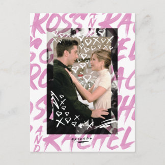 FRIENDS™ | Ross And Rachel Doodled Hearts Invitation Postcard
