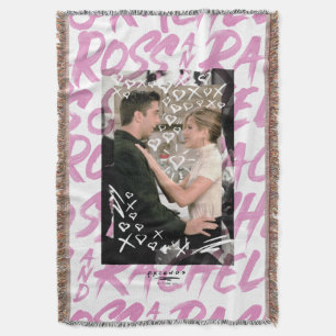 FRIENDS™ Ross And Rachel Doodled Hearts Throw Blanket