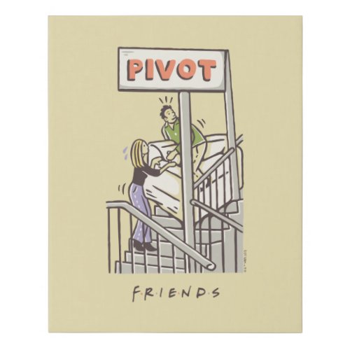 FRIENDS  Ross and Rachel PIVOT Faux Canvas Print