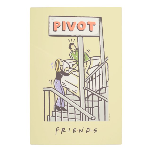 FRIENDS™ | Ross and Rachel PIVOT Metal Print (Front)