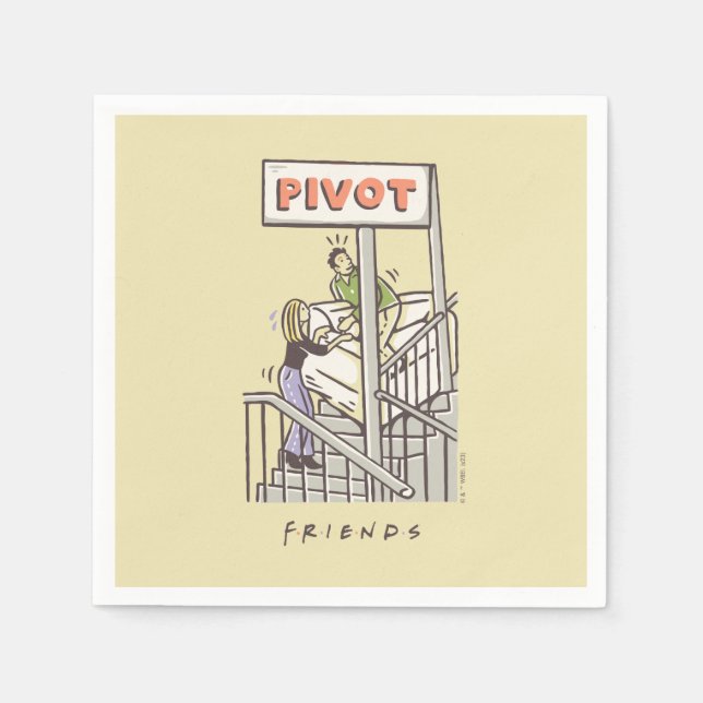 FRIENDS™ | Ross and Rachel PIVOT Napkins (Front)
