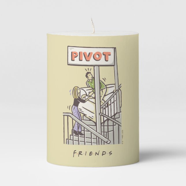 FRIENDS™ | Ross and Rachel PIVOT Pillar Candle (Front)