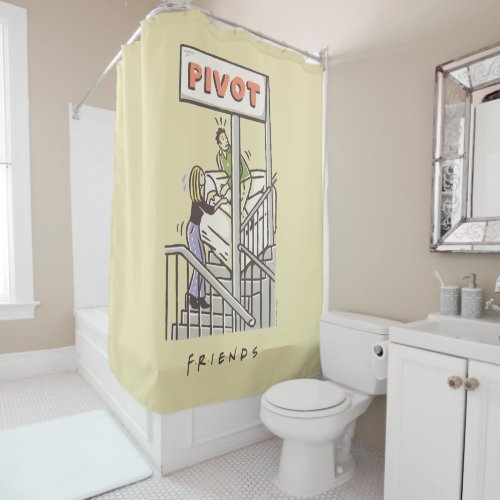 FRIENDS  Ross and Rachel PIVOT Shower Curtain