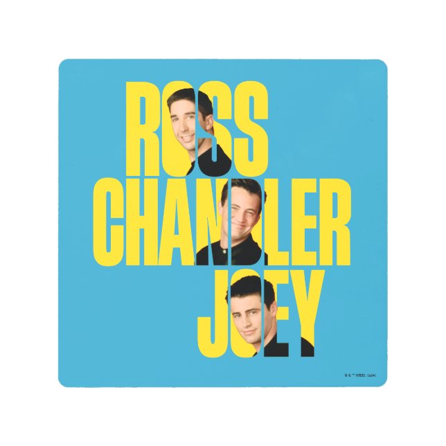 FRIENDS™ | Ross, Chandler & Joey Metal Print (Front)