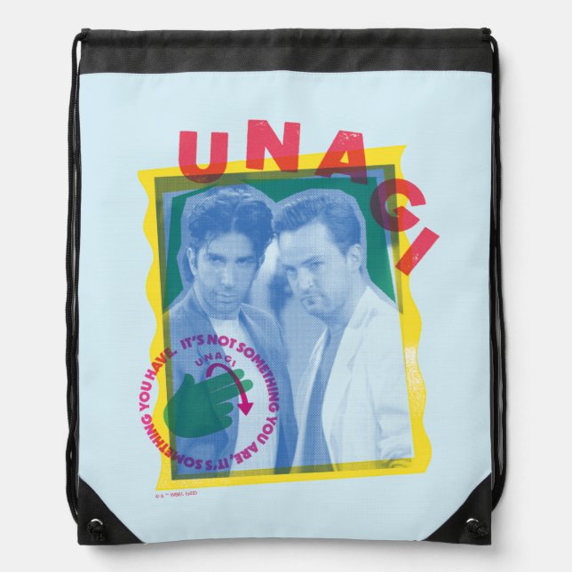 FRIENDS™ | Ross & Chandler - Unagi Drawstring Bag (Front)