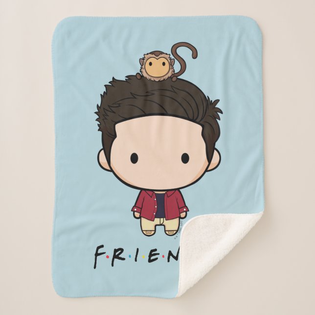 FRIENDS™ | Ross Chibi Sherpa Blanket (Front)