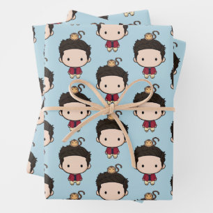 FRIENDS™ Ross Chibi Wrapping Paper Sheets