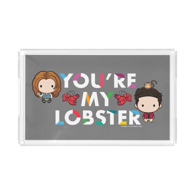 FRIENDS™ | Ross & Rachel  Lobster Chibi Acrylic Tray (Front)