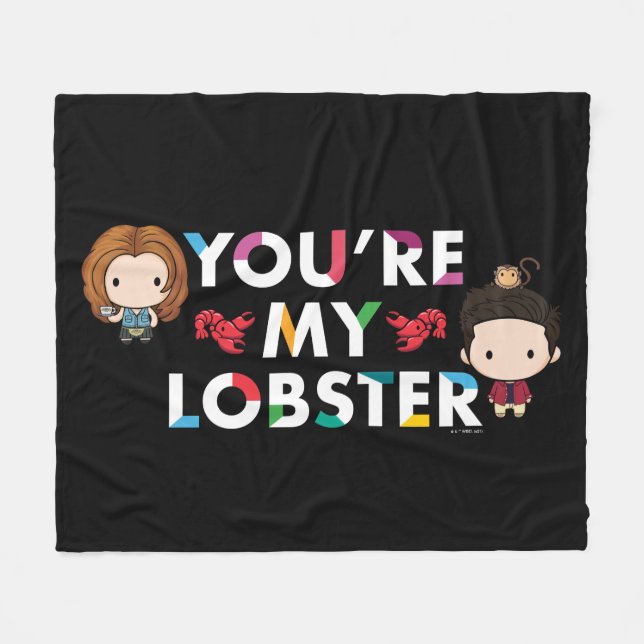 FRIENDS™ | Ross & Rachel  Lobster Chibi Fleece Blanket (Front (Horizontal))