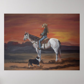 Friends Sharing a Sunset Poster