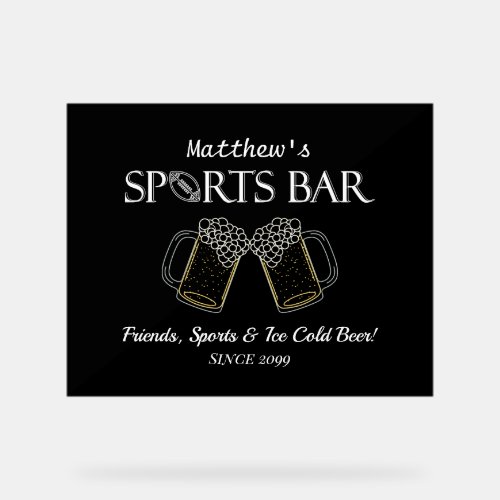 Friends Sports  Beer _ Sports Bar Acrylic Sign