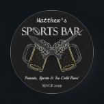 Friends, Sports & Beer - Sports Bar Wall Clock<br><div class="desc">Friends,  Sports & Beer - Sports Bar Wall Clock.   Design by Claudine Boerner.  Copyright (c) 2023 Claudine Boerner and its licensors. All rights reserved.</div>