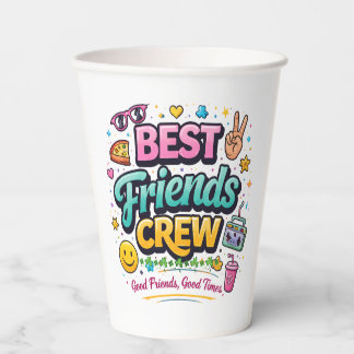 Friends Squad Matching Group Shirt Paper Cups