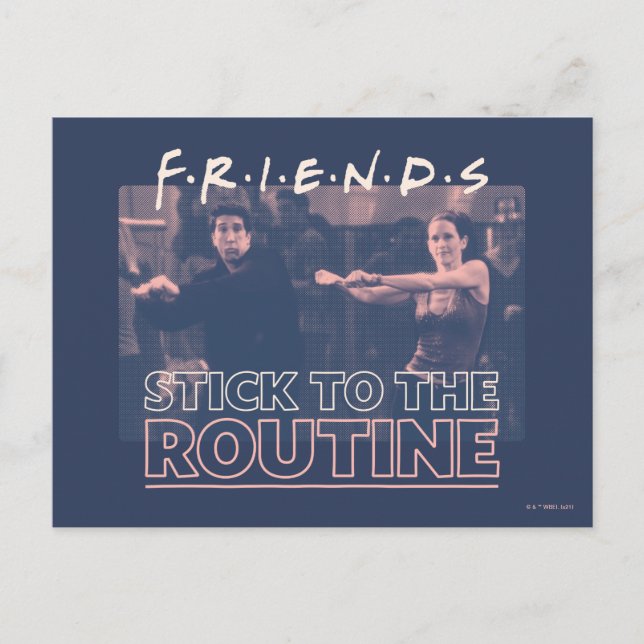 FRIENDS™ | Stick to the Routine Postcard (Front)