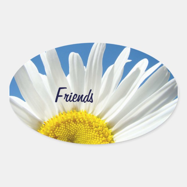 Friends stickers White Daisy Flowers seals (Front)