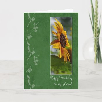 Friends Sunflower Photo Birthday Card by William63 at Zazzle