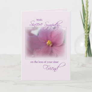 Friends, Sympathy, Lilac Card