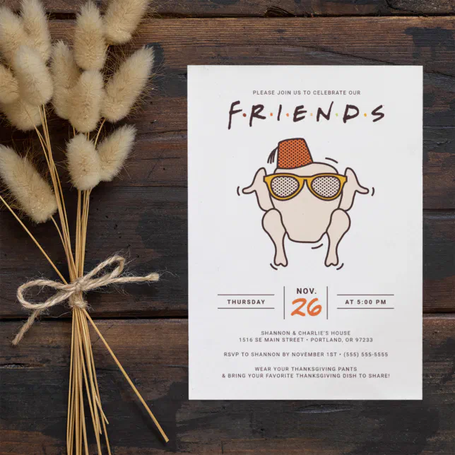 FRIENDS T.V. Series | Friendsgiving Party Invitati Invitation
