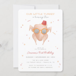 Friends T.V. Series   Turkey First Birthday Invitation