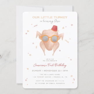 Friends T.V. Series | Turkey First Birthday Invitation