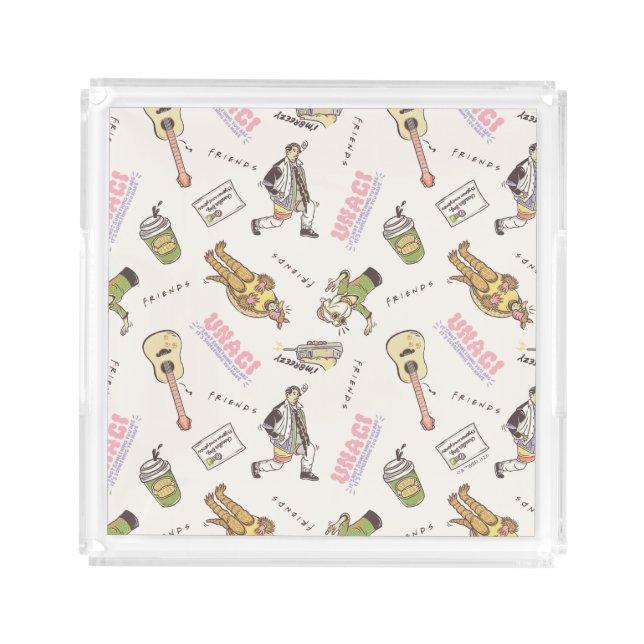 FRIENDS™ Tan Cartoon Pattern Acrylic Tray (Front)
