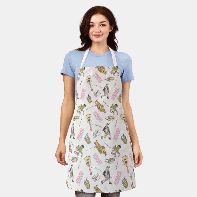 FRIENDS™ Tan Cartoon Pattern Apron (Worn)