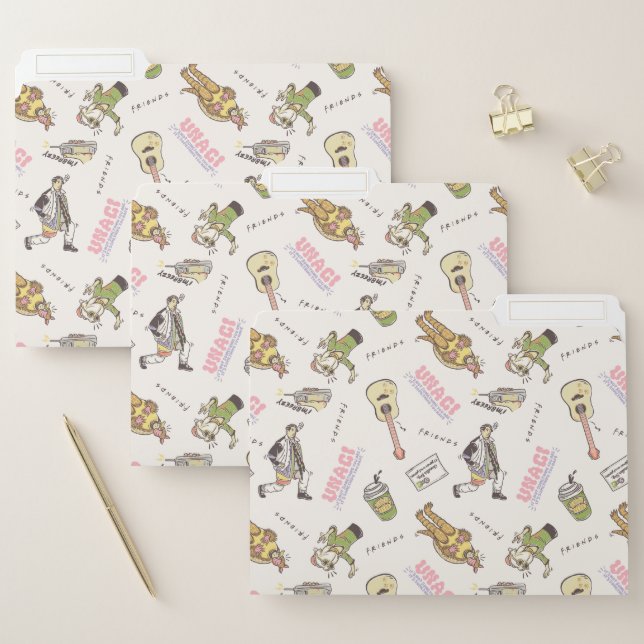 FRIENDS™ Tan Cartoon Pattern File Folder (Set)