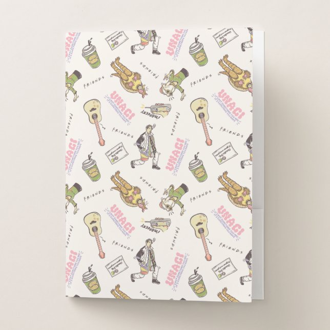 FRIENDS™ Tan Cartoon Pattern Pocket Folder (Front)