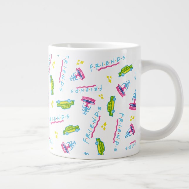 FRIENDS™ Taxi and Water Fountain Pattern Giant Coffee Mug (Right)